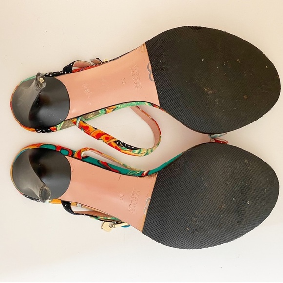 ESCADA- Colorful Strappy Heels Size 39/ US 9 - Picture 8 of 9